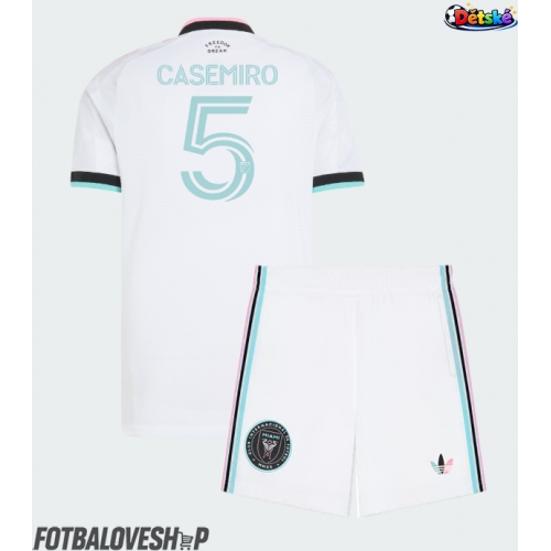 Inter Miami Casemiro #5 Dětské Alternativní Dres 2026-27 Krátký Rukáv (+ trenýrky)