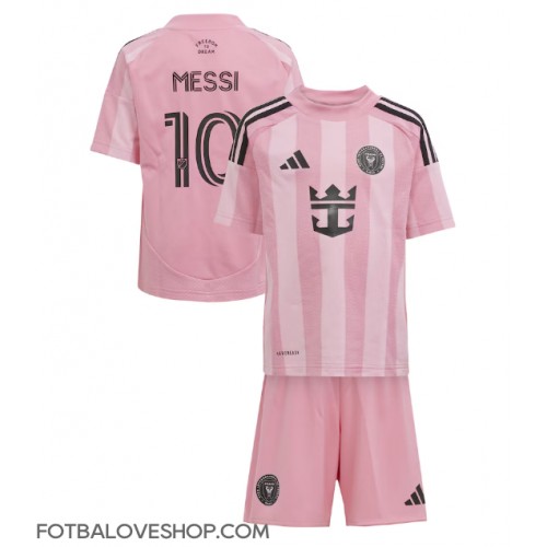 Inter Miami Lionel Messi #10 Dětské Domácí Dres 2025-26 Krátký Rukáv (+ trenýrky)