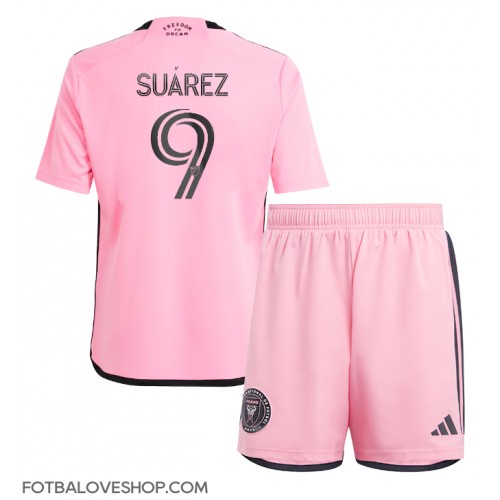 Inter Miami Luis Suarez #9 Dětské Domácí Dres 2024-25 Krátký Rukáv (+ trenýrky)