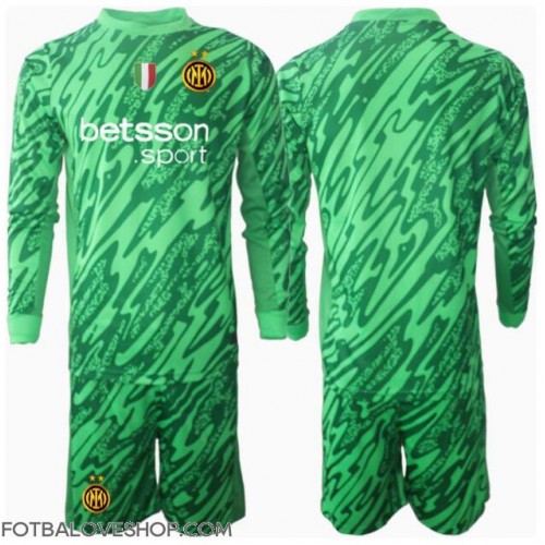 Inter Milan Brankářské Dětské Domácí Dres 2024-25 Dlouhý Rukáv (+ trenýrky)
