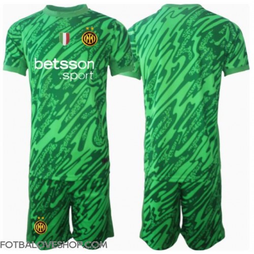 Inter Milan Brankářské Dětské Domácí Dres 2024-25 Krátký Rukáv (+ trenýrky)