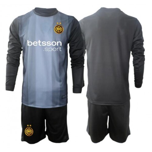 Inter Milan Brankářské Dětské Domácí Dres 2025-26 Dlouhý Rukáv (+ trenýrky)