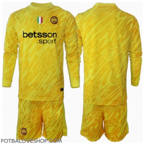 Inter Milan Brankářské Dětské Venkovní Dres 2024-25 Dlouhý Rukáv (+ trenýrky)