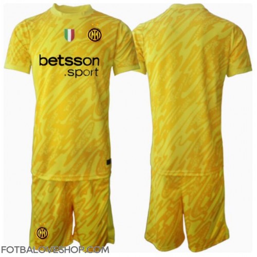 Inter Milan Brankářské Dětské Venkovní Dres 2024-25 Krátký Rukáv (+ trenýrky)