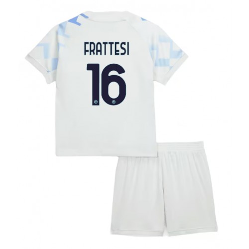 Inter Milan Davide Frattesi #16 Dětské Venkovní Dres 2025-26 Krátký Rukáv (+ trenýrky)