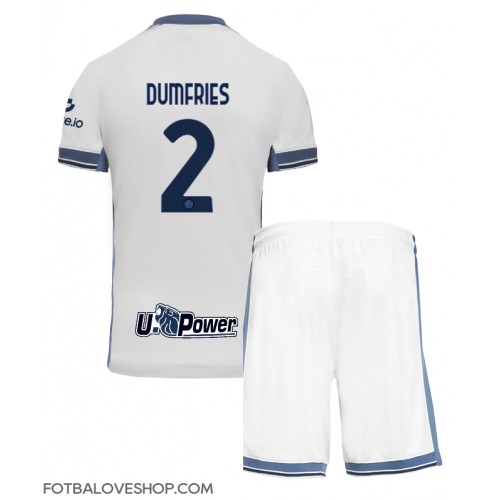 Inter Milan Denzel Dumfries #2 Dětské Venkovní Dres 2024-25 Krátký Rukáv (+ trenýrky)