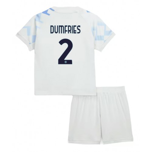 Inter Milan Denzel Dumfries #2 Dětské Venkovní Dres 2025-26 Krátký Rukáv (+ trenýrky)