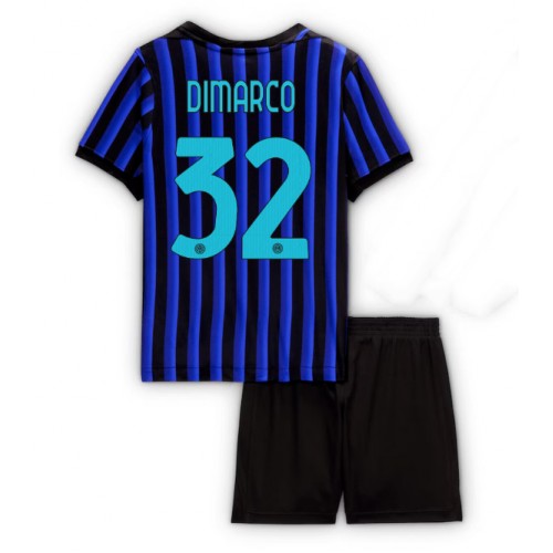 Inter Milan Federico Dimarco #32 Dětské Domácí Dres 2025-26 Krátký Rukáv (+ trenýrky)