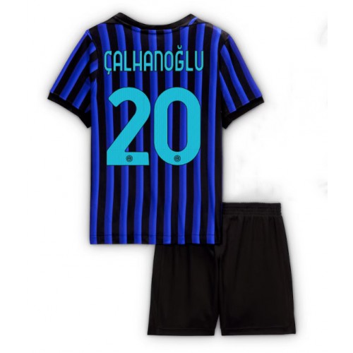 Inter Milan Hakan Calhanoglu #20 Dětské Domácí Dres 2025-26 Krátký Rukáv (+ trenýrky)