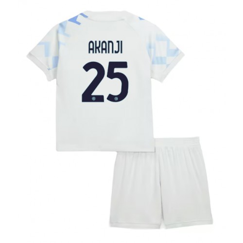 Inter Milan Manuel Akanji #25 Dětské Venkovní Dres 2025-26 Krátký Rukáv (+ trenýrky)