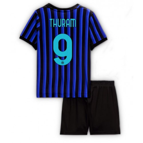 Inter Milan Marcus Thuram #9 Dětské Domácí Dres 2025-26 Krátký Rukáv (+ trenýrky)