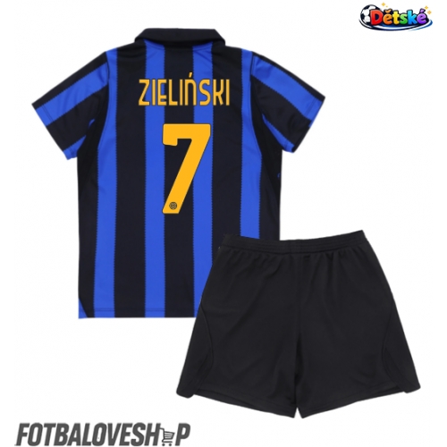 Inter Milan Piotr Zielinski #7 Dětské Domácí Dres 2026-27 Krátký Rukáv (+ trenýrky)