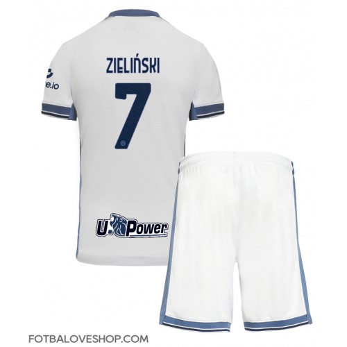 Inter Milan Piotr Zielinski #7 Dětské Venkovní Dres 2024-25 Krátký Rukáv (+ trenýrky)