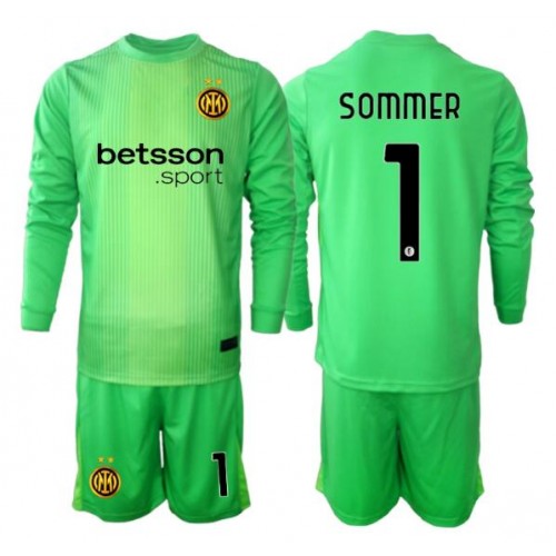 Inter Milan Yann Sommer #1 Brankářské Dětské Alternativní Dres 2025-26 Dlouhý Rukáv (+ trenýrky)
