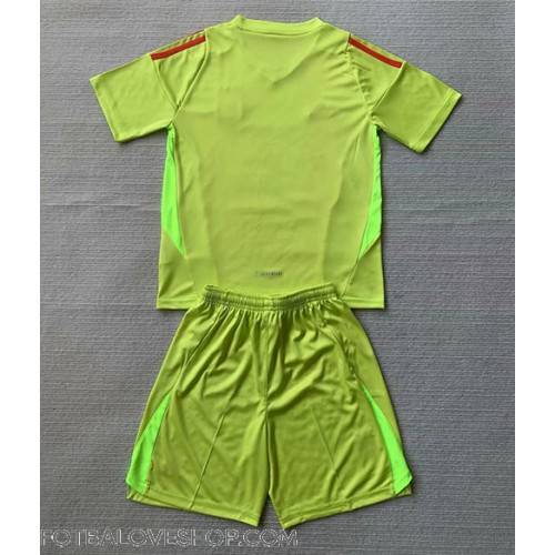Itálie Brankářské Dětské Domácí Dres ME 2024 Krátký Rukáv (+ trenýrky)