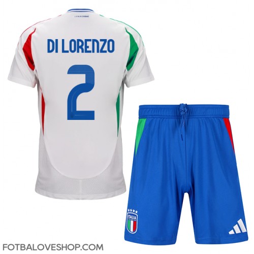 Itálie Giovanni Di Lorenzo #2 Dětské Venkovní Dres ME 2024 Krátký Rukáv (+ trenýrky)