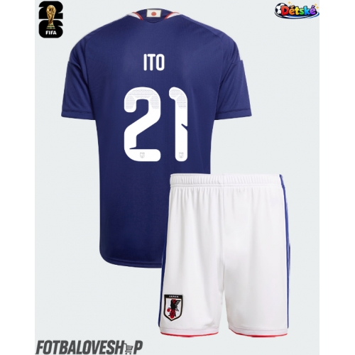 Japonsko Hiroki Ito #21 Dětské Domácí Dres MS 2026 Krátký Rukáv (+ trenýrky)