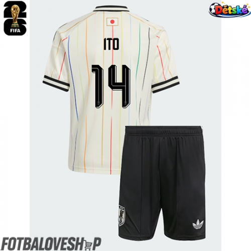 Japonsko Junya Ito #14 Dětské Venkovní Dres MS 2026 Krátký Rukáv (+ trenýrky)