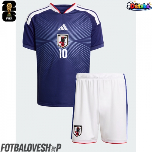 Japonsko Ritsu Doan #10 Dětské Domácí Dres MS 2026 Krátký Rukáv (+ trenýrky)