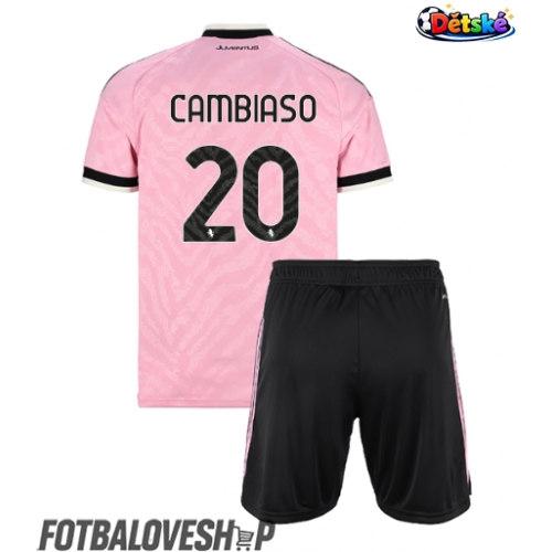Juventus Andrea Cambiaso #20 Dětské Venkovní Dres 2026-27 Krátký Rukáv (+ trenýrky)