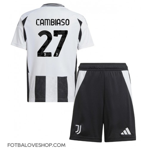 Juventus Andrea Cambiaso #27 Dětské Domácí Dres 2024-25 Krátký Rukáv (+ trenýrky)