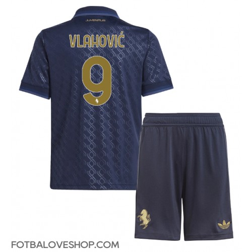 Juventus Dusan Vlahovic #9 Dětské Alternativní Dres 2024-25 Krátký Rukáv (+ trenýrky)