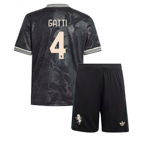 Juventus Federico Gatti #4 Dětské Alternativní Dres 2025-26 Krátký Rukáv (+ trenýrky)