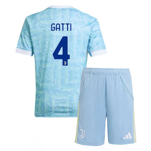 Juventus Federico Gatti #4 Dětské Venkovní Dres 2025-26 Krátký Rukáv (+ trenýrky)