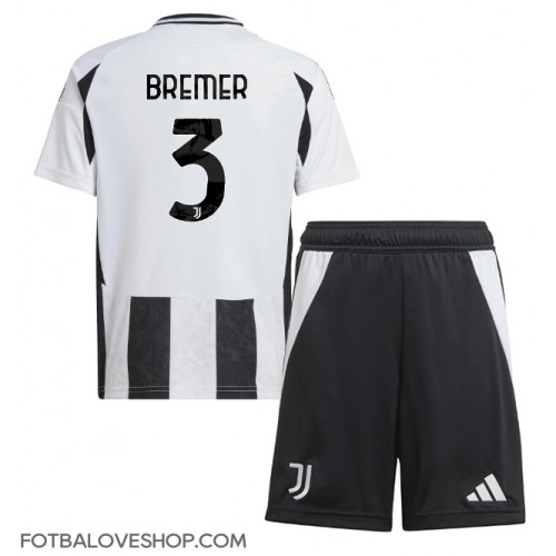 Juventus Gleison Bremer #3 Dětské Domácí Dres 2024-25 Krátký Rukáv (+ trenýrky)