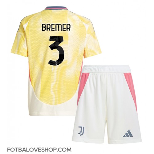 Juventus Gleison Bremer #3 Dětské Venkovní Dres 2024-25 Krátký Rukáv (+ trenýrky)