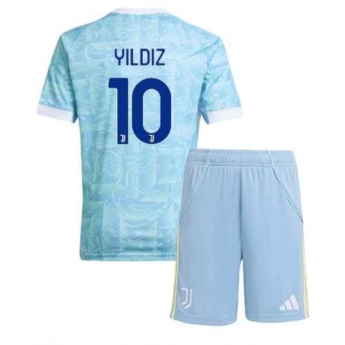 Juventus Kenan Yildiz #10 Dětské Venkovní Dres 2025-26 Krátký Rukáv (+ trenýrky)
