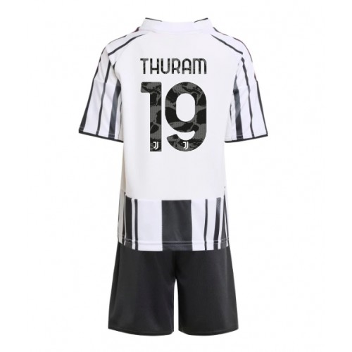 Juventus Khephren Thuram #19 Dětské Domácí Dres 2025-26 Krátký Rukáv (+ trenýrky)