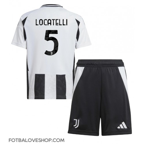 Juventus Manuel Locatelli #5 Dětské Domácí Dres 2024-25 Krátký Rukáv (+ trenýrky)