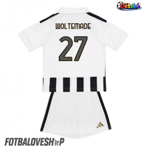 Juventus Nick Woltemade #27 Dětské Domácí Dres 2026-27 Krátký Rukáv (+ trenýrky)