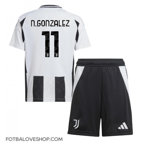 Juventus Nicolas Gonzalez #11 Dětské Domácí Dres 2024-25 Krátký Rukáv (+ trenýrky)