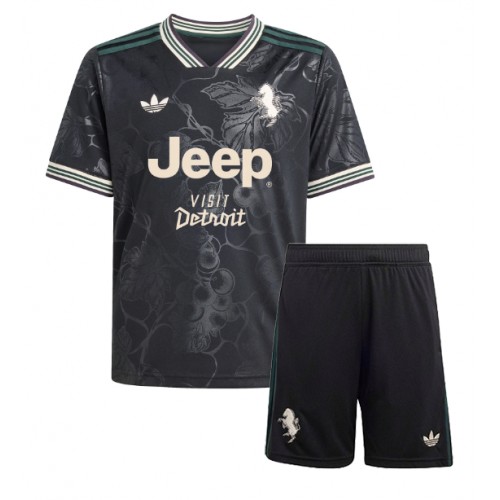 Juventus Pierre Kalulu #15 Dětské Alternativní Dres 2025-26 Krátký Rukáv (+ trenýrky)