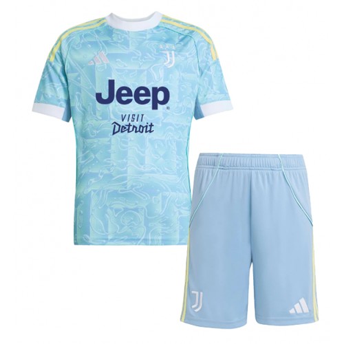 Juventus Pierre Kalulu #15 Dětské Venkovní Dres 2025-26 Krátký Rukáv (+ trenýrky)