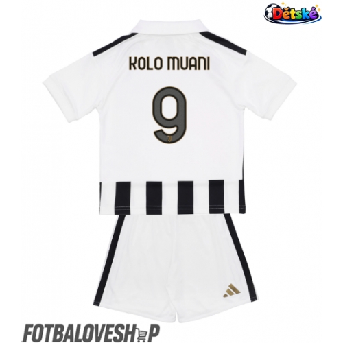 Juventus Randal Kolo Muani #9 Dětské Domácí Dres 2026-27 Krátký Rukáv (+ trenýrky)