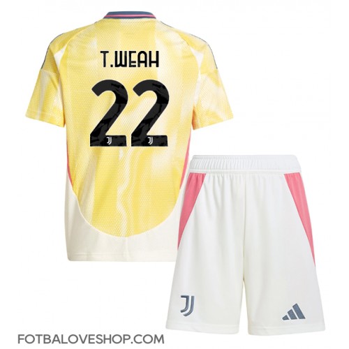 Juventus Timothy Weah #22 Dětské Venkovní Dres 2024-25 Krátký Rukáv (+ trenýrky)