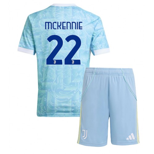 Juventus Weston McKennie #22 Dětské Venkovní Dres 2025-26 Krátký Rukáv (+ trenýrky)