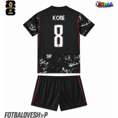 Kanada Ismael Kone #8 Dětské Venkovní Dres MS 2026 Krátký Rukáv (+ trenýrky)