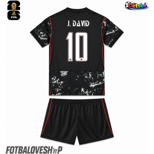 Kanada Jonathan David #10 Dětské Venkovní Dres MS 2026 Krátký Rukáv (+ trenýrky)