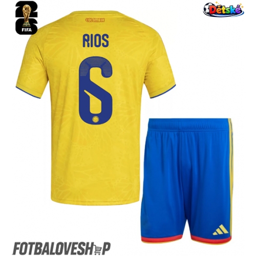 Kolumbie Richard Rios #6 Dětské Domácí Dres MS 2026 Krátký Rukáv (+ trenýrky)