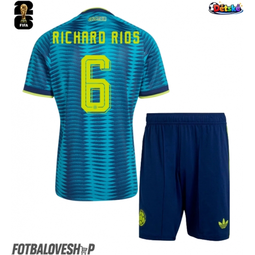 Kolumbie Richard Rios #6 Dětské Venkovní Dres MS 2026 Krátký Rukáv (+ trenýrky)