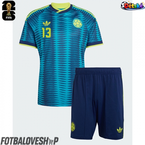 Kolumbie Yerry Mina #13 Dětské Venkovní Dres MS 2026 Krátký Rukáv (+ trenýrky)