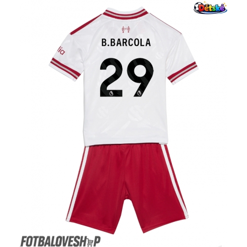 Liverpool Bradley Barcola #29 Dětské Venkovní Dres 2026-27 Krátký Rukáv (+ trenýrky)