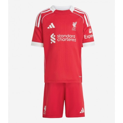 Liverpool Curtis Jones #17 Dětské Domácí Dres 2025-26 Krátký Rukáv (+ trenýrky)