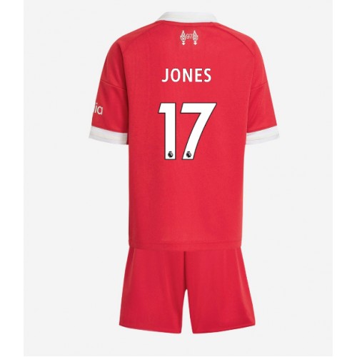 Liverpool Curtis Jones #17 Dětské Domácí Dres 2025-26 Krátký Rukáv (+ trenýrky)