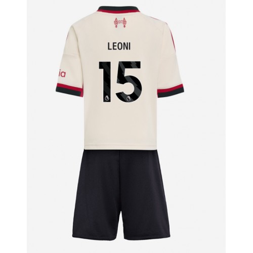 Liverpool Giovanni Leoni #15 Dětské Venkovní Dres 2025-26 Krátký Rukáv (+ trenýrky)