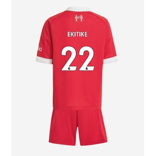 Liverpool Hugo Ekitike #22 Dětské Domácí Dres 2025-26 Krátký Rukáv (+ trenýrky)